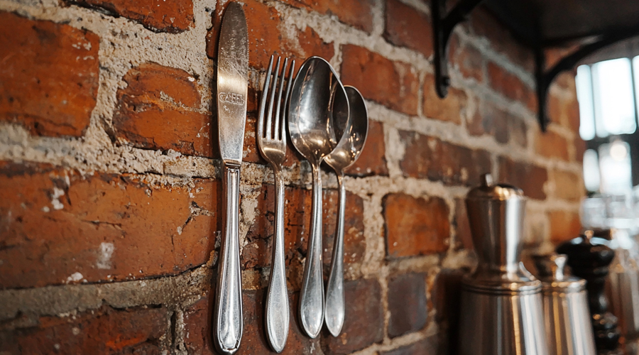 vintage wood handle flatware